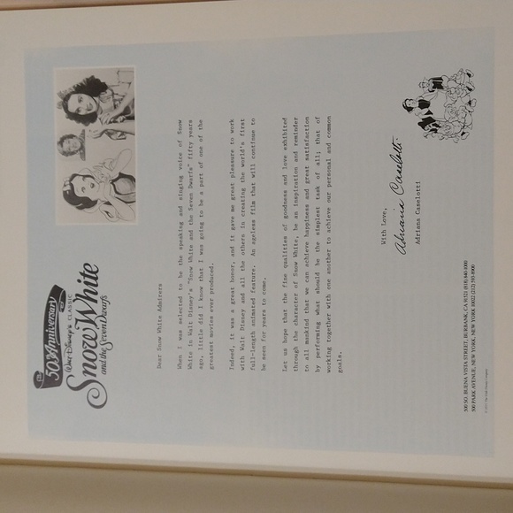 Vintage 1987 Snow White & The Seven Dwarfs 50th Anniversary Book - Picture 4 of 4